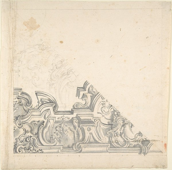 Design for the Cove of a Ceiling 1700–1780-Anonymous, Italian,,16x12"(A3) Poster