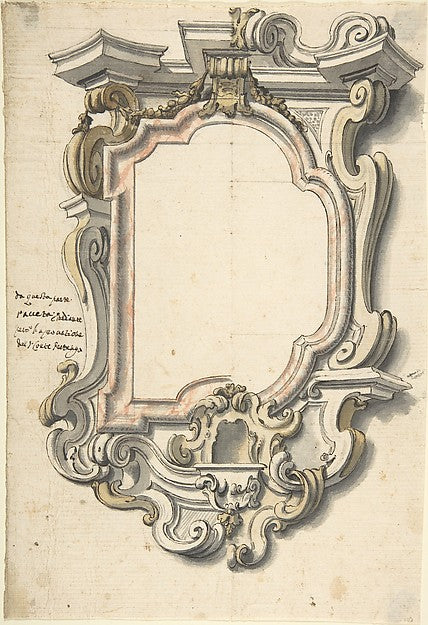 Two Alternate designs for a Frame 1700–1780-Anonymous,Italian, Poster Print Wall Art