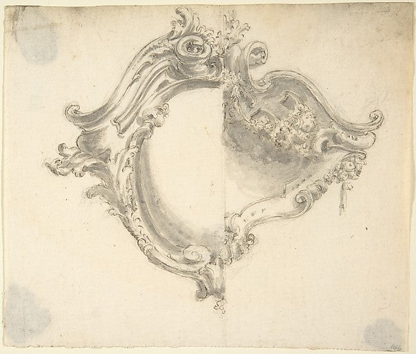 Two Variant Half Designs for a Cartouche 1700–1780-Anonymous,,16x12"(A3) Poster
