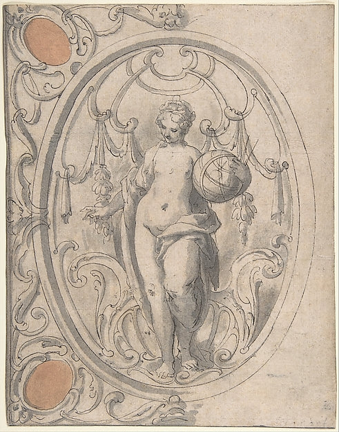 Design for an Ornamental Panel with the Figure of Astronomy 15,16x12"(A3) Poster