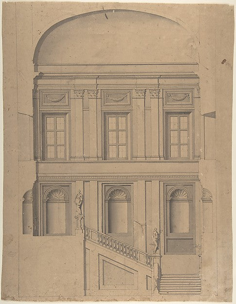 Design for the Elevation of a Palace Interior 1700–1780-Anonym, Poster Print Wall Art