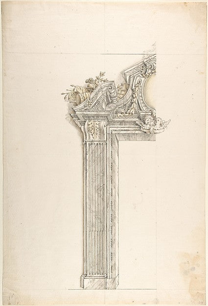 One Half Design for a Doorway 1700–1780-Anonymous, Italian, Pi, Poster Print Wall Art