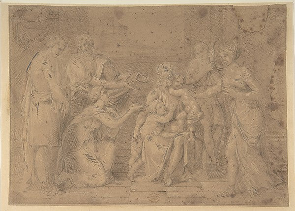 Christ and the Children 17th cent-Anonymous, Italian, Roman-Bo,16x12"(A3) Poster