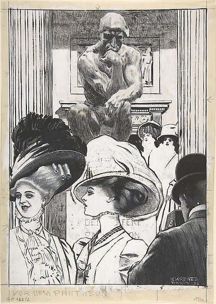 Vor dem Pantheon 1908-Heinrich Krenes, Poster Print Wall Art