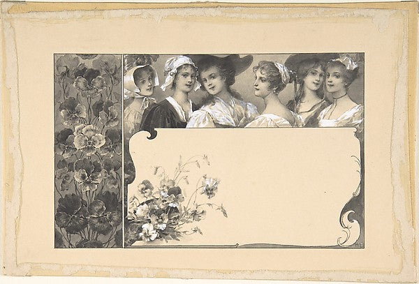 Spring Design for a Calendar late 19th–early 20th cent-Heinri,16x12"(A3) Poster