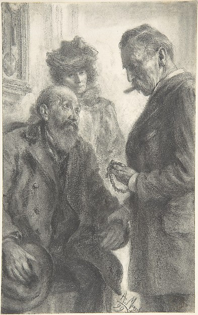 Doctor and Patient 1899-Adolph Menzel,16x12"(A3) Poster