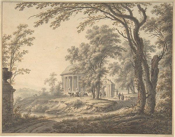 Idyllic Landscape with Temple 1770-Johann Heinrich Müntz, Poster Print