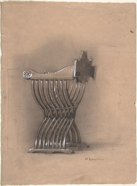 Design for a chair n.d.-N. Borolino, Poster Print Wall Art