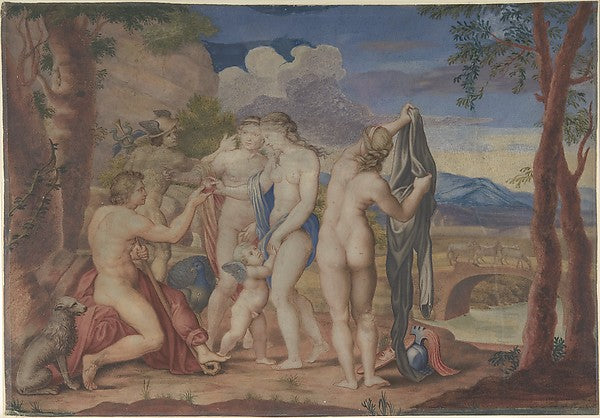 Judgment of Paris 1800–1900-Anonymous, Italian, 19th cent, Poster Print Wall Art