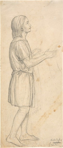 Standing Youth Looking Up 1820–71-Otto Speckter, Poster Print Wall Art