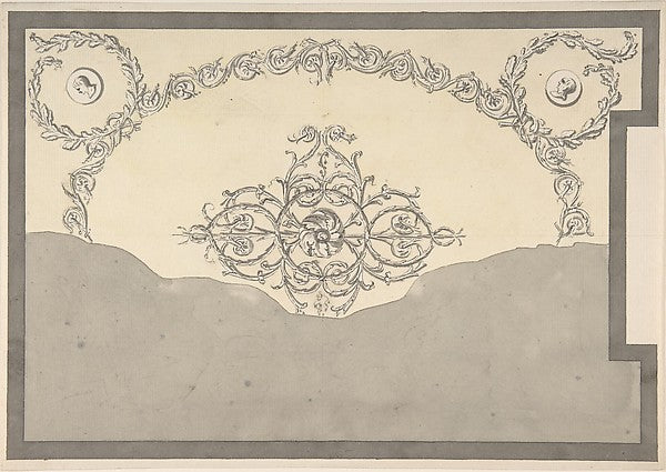 Design for Ceiling either for 13 Berners Street Westminster, Poster Print