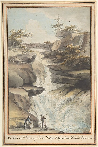 A Bridge on the Aar at the Foot of the Grimsel in the Canton,16x12"(A3)Poster