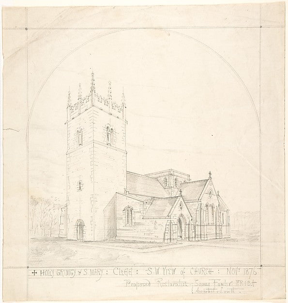 Proposed Restoration of the Church of the Holy Trinity and St., Poster Print Wall Art