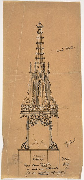 Design for a Font Cover late 19th–early 20th cent-Ernest Gelda, Poster Print Wall Art