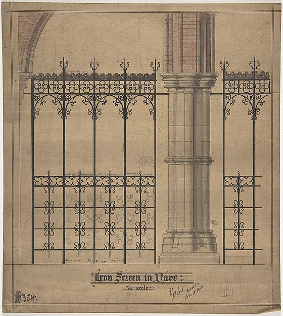 Design for Iron Screen 1902-Ernest Geldart, Poster Print Wall Art