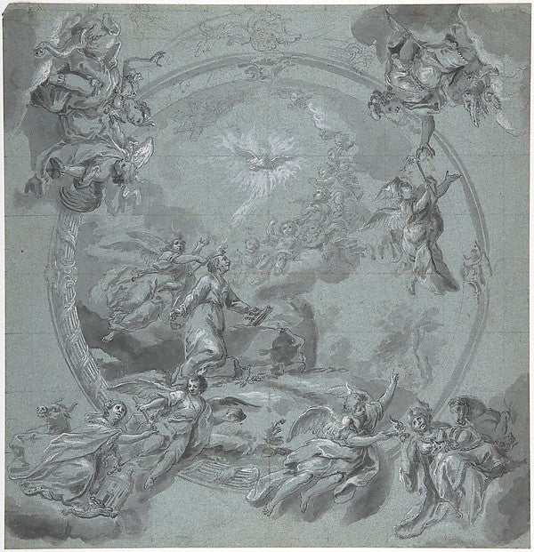 St Ignatius and the Four Parts of the World: Allegory of Jesui,16x12"(A3) Poster