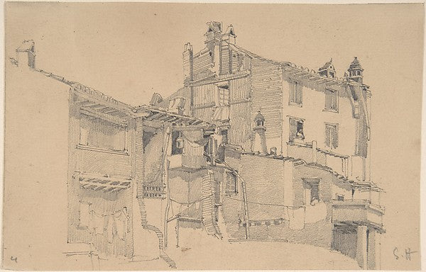 Houses on the Tiber 1838–1910-Sir Francis Seymour Haden, Poster Print Wall Art