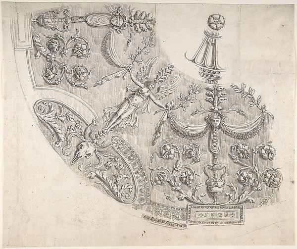 Segment of Circular Celing Vault Palazzo Mattei Rome 1776–79, Poster Print Wall Art