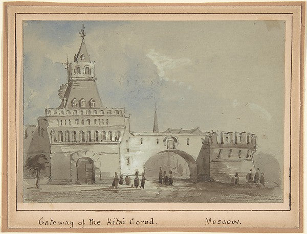 Gateway of the Kitai Gorod Moscow 19th cent-Anonymous,Russia, Poster Print Wall Art