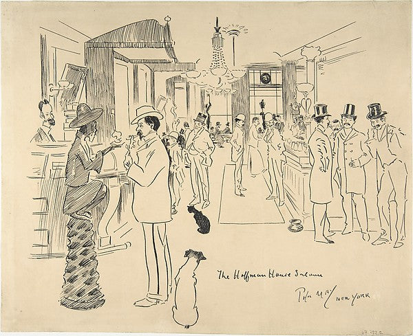The Hoffman House Saloon 1885–1903-Phil May, Poster Print Wall Art