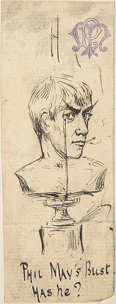 Phil May's Bust. Has he? c1882-Phil May, Poster Print Wall Art