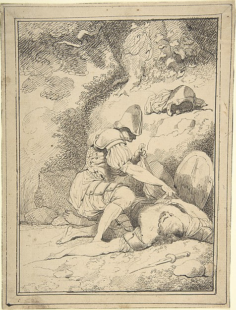 Stripping the Slain c1773-John Hamilton Mortimer, Poster Print Wall Art