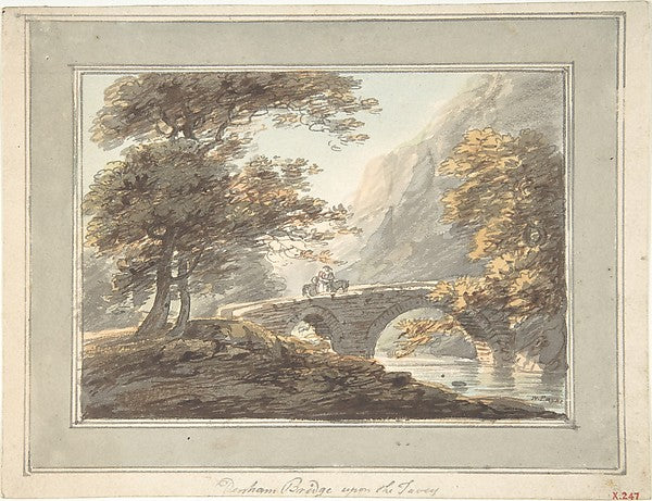Denham Bridge upon the Tavy 1780–1830-William Payne, Poster Print Wall Art