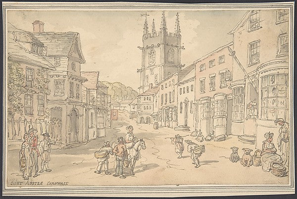 St. Austle Cornwall 1780–1827-Thomas Rowlandson, Poster Print Wall Art