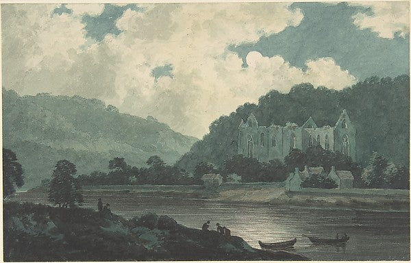 Tintern Abbey by Moonlight c1789-John "Warwick" Smith,16x12"(A3)Poster