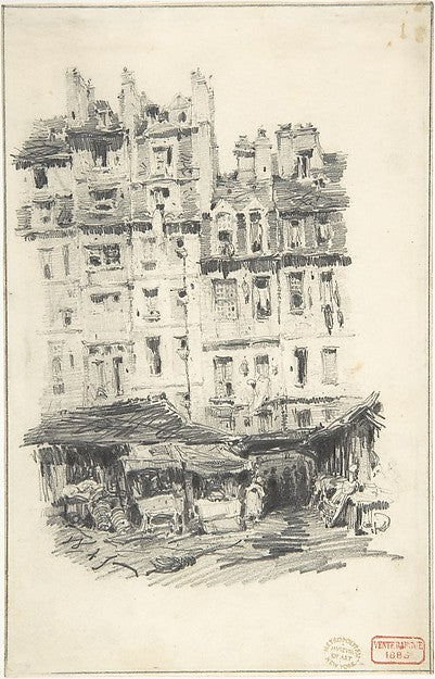 Houses 1825–83-Charles Bargue, Poster Print Wall Art