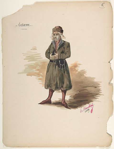 Costume Design for "Adam" 1889-Charles Bianchini, Poster Print Wall Art