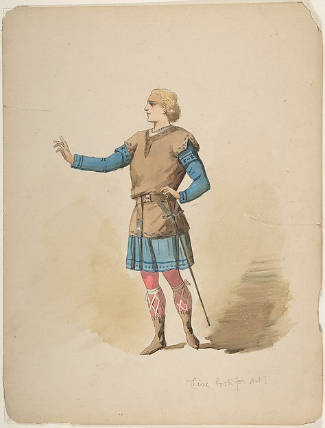 Design for Man's "Medieval" Costume n.d.-Charles Bianchini, Poster Print Wall Art