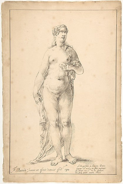 Study of a Female Figure 1711-François Boitard, Poster Print