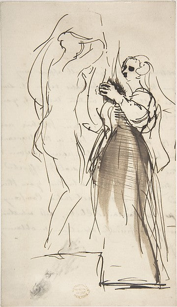 Studies for a Bride at Her Toilet c1838-Sir David Wilkie, Poster Print Wall Art