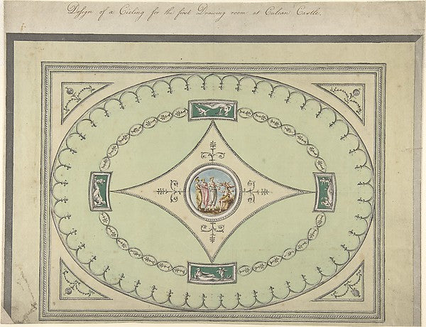 Design for a Ceiling for the First Drawing Room at Culzean Cas, Poster Print