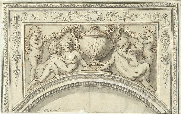 Design for Over Door c1760–80-Guillaume Boichot,16x12"(A3)Poster
