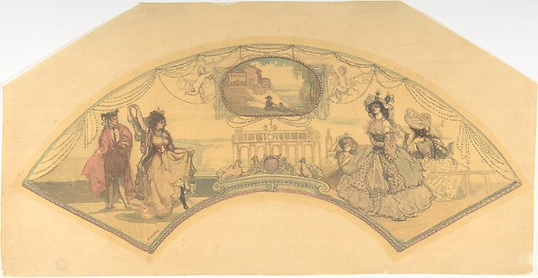 Fan Mount - The Spanish Piazza 1896-Charles Edward Conder, Poster Print Wall Art