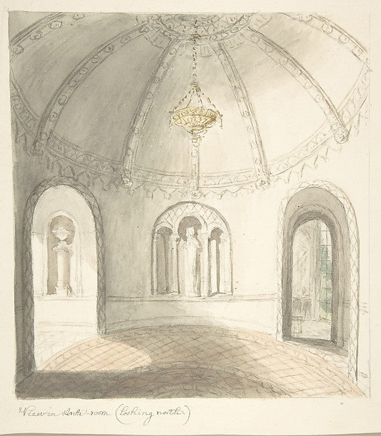 Lea Castle Worcestershire View in Ante-room Looking North c,16x12"(A3)Poster