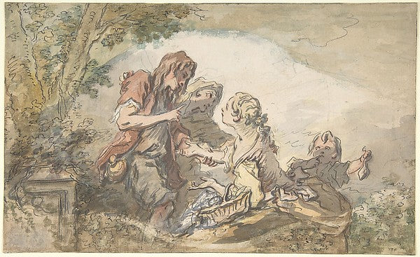 The Fortune Teller 18th cent-François Boucher,16x12"(A3)Poster