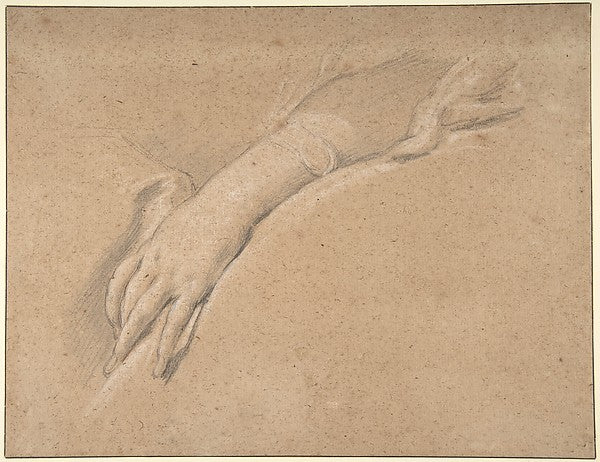 Study of the left hand of Mme de Pompadour 18th cent-François,16x12"(A3)Poster