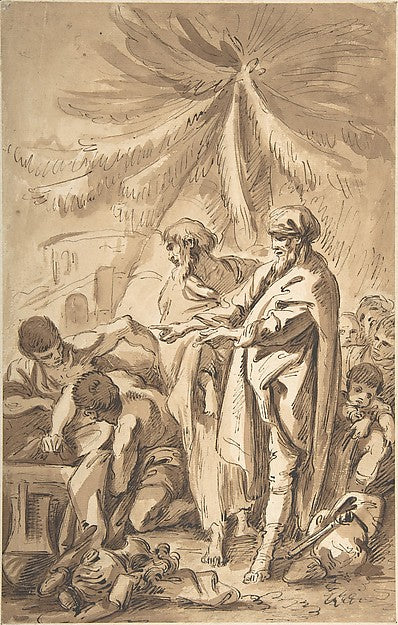 Laban Searching for his Idols -After François Boucher,16x12"(A3)Poster