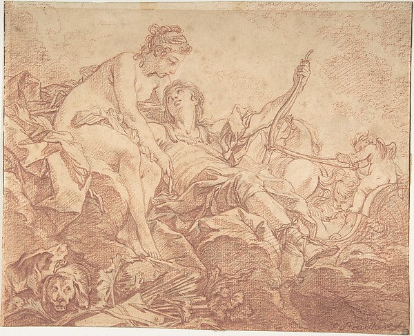 Aurora and Cephalus mid-18th cent-After François Boucher,16x12"(A3)Poster