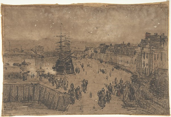 The Port Trouville 1840–98-Eugène Boudin,16x12"(A3) Poster