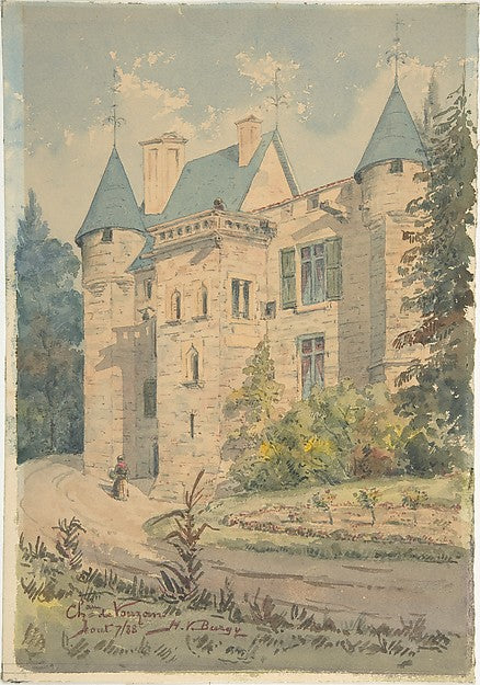 Chateau de Vouzan 1888-Henry Victor Burgy, Poster Print Wall Art
