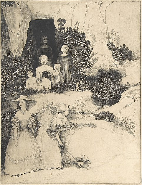 Group of Figures -Rodolphe Bresdin, Poster Print Wall Art