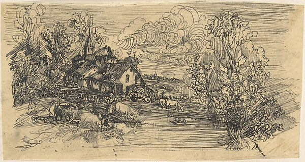 The Farm-Rodolphe Bresdin, Poster Print