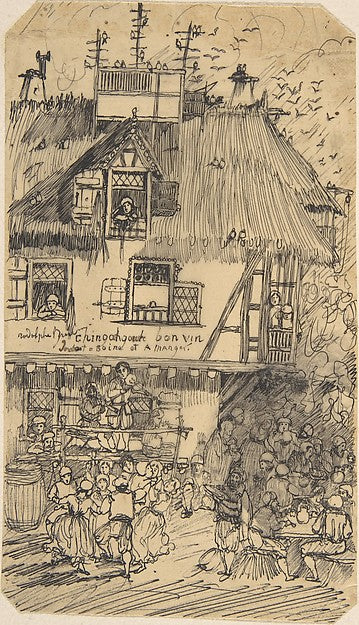 The Chien-Caillou Inn-Rodolphe Bresdin,16x12"(A3)Poster