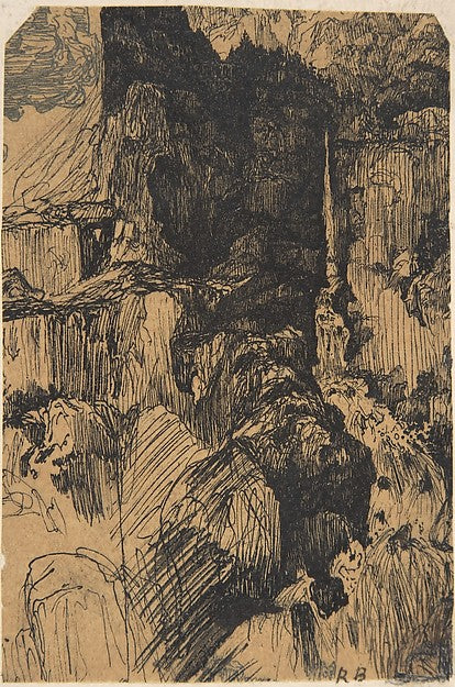 The Crevasse-Rodolphe Bresdin, Poster Print