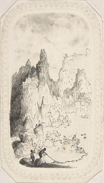 Castles on Mountains-Rodolphe Bresdin, Poster Print Wall Art