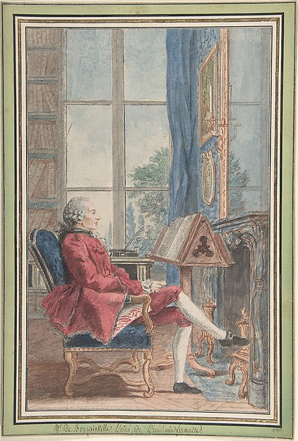 Jean-Pierre de Bougainville 1760-Louis de Carmontelle, Poster Print Wall Art